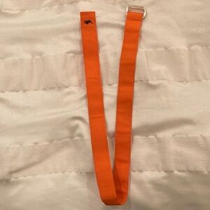 Ralph Lauren Orange Belt with Silver D-Ring Buckle